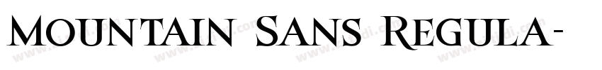Mountain Sans Regula字体转换